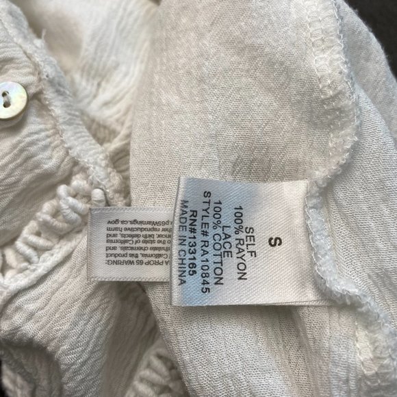 Altar'd State Cream Ruffle Button Crop Top - Picture 5 of 9